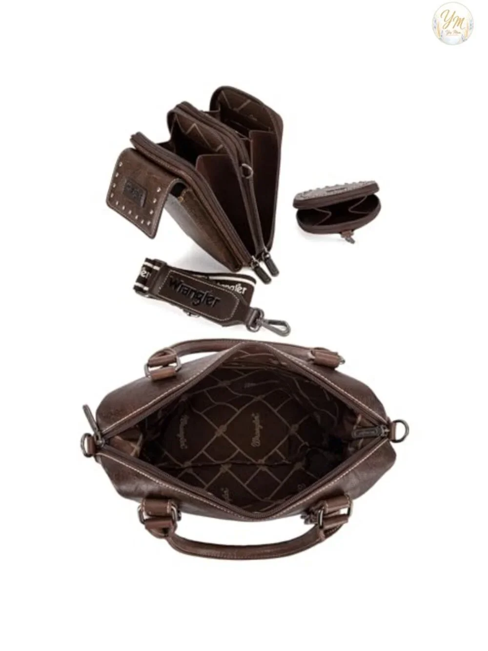 Wrangler by Montana West 3-Piece Doctor Bag Set Faux Leather Satchel Purse